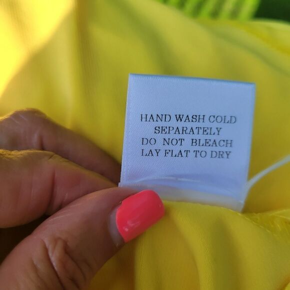 Slinky Brand Yellow Gathered Scoop Neck Tunic Tank Women’s Sz Small Asymmetrical - Picture 11 of 14